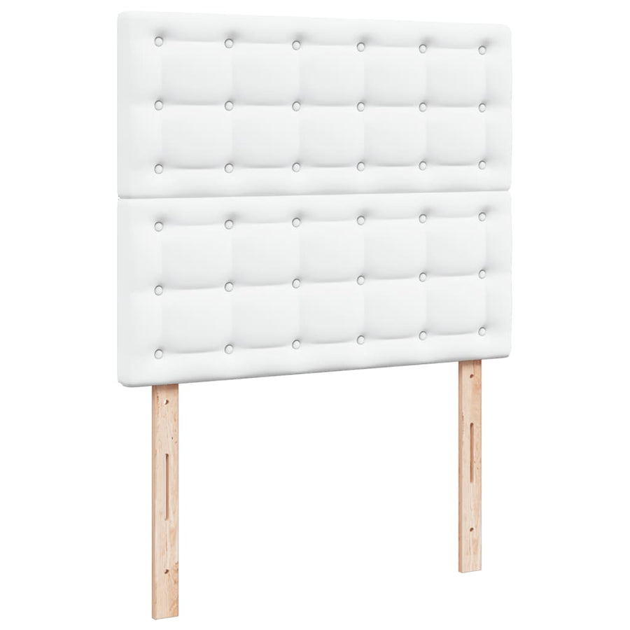 Boxspring met matras kunstleer wit 120x200 cm
