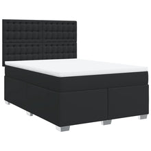 Boxspring met matras kunstleer zwart 140x200 cm