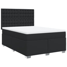 Boxspring met matras kunstleer zwart 160x200 cm
