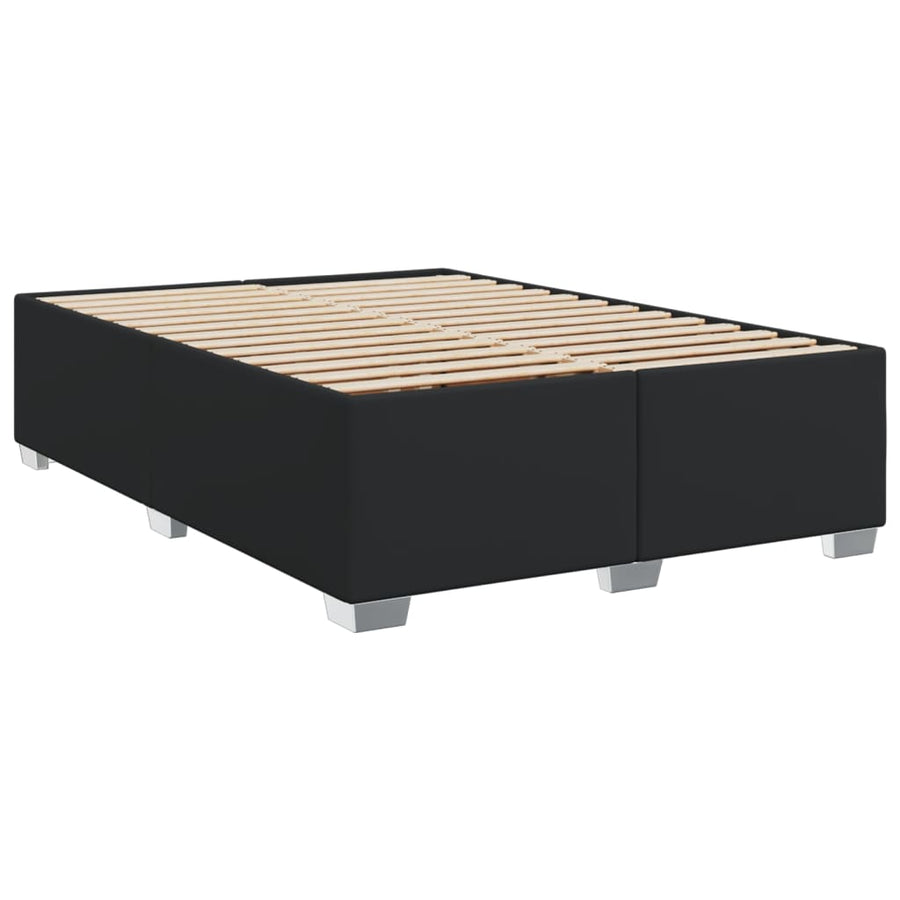 Boxspring met matras kunstleer zwart 160x200 cm