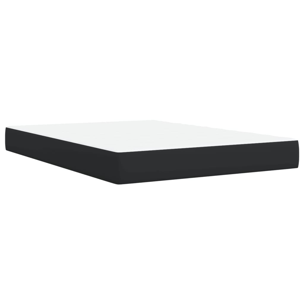 Boxspring met matras kunstleer zwart 160x200 cm