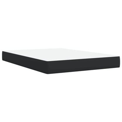 Boxspring met matras kunstleer zwart 160x200 cm
