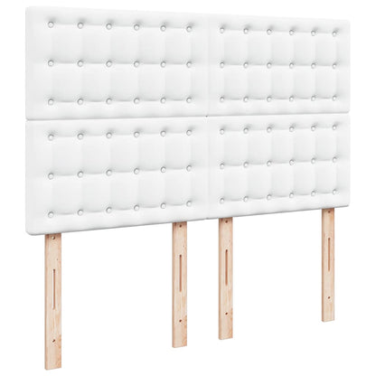 Boxspring met matras kunstleer wit 160x200 cm
