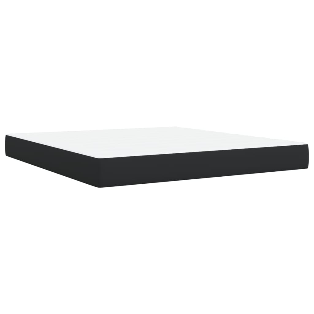 Boxspring met matras kunstleer zwart 180x200 cm