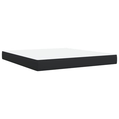 Boxspring met matras kunstleer zwart 180x200 cm