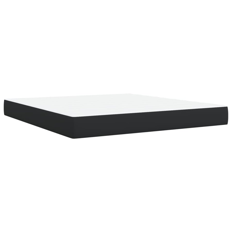 Boxspring met matras kunstleer zwart 180x200 cm