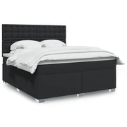 Boxspring met matras 180x200 cm kunstleer zwart