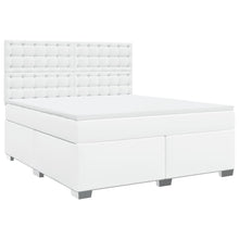 Boxspring met matras kunstleer wit 180x200 cm