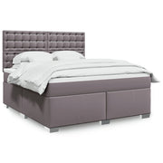 Boxspring 180x200 cm kunstleer grijs