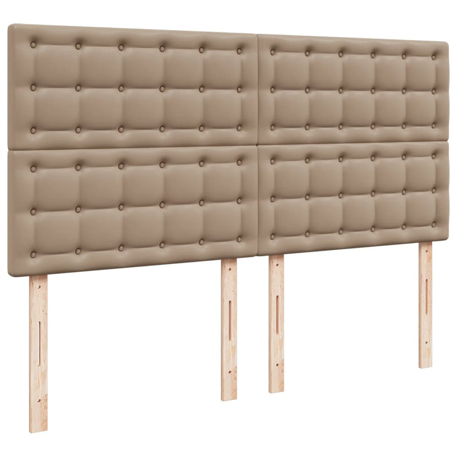 Boxspring met matras kunstleer cappuccinokleurig 180x200 cm