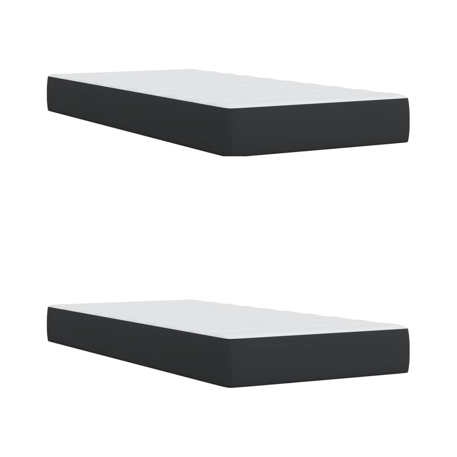 Boxspring met matras kunstleer zwart 200x200 cm
