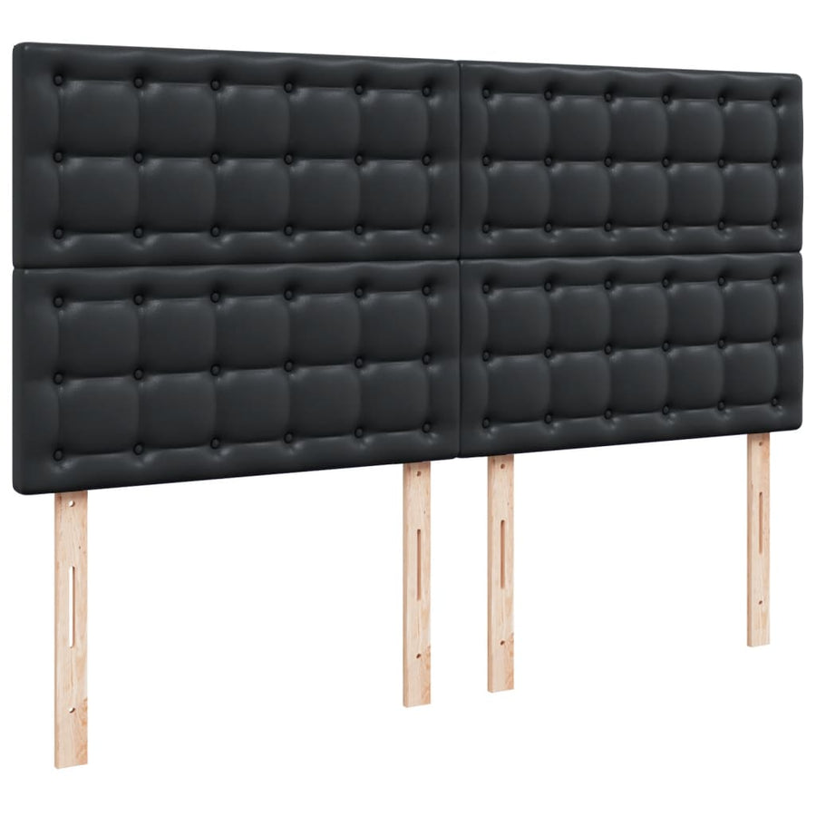 Boxspring met matras kunstleer zwart 200x200 cm