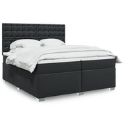 Boxspring bed 200x200 cm kunstleer zwart