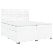 Boxspring met matras kunstleer wit 200x200 cm