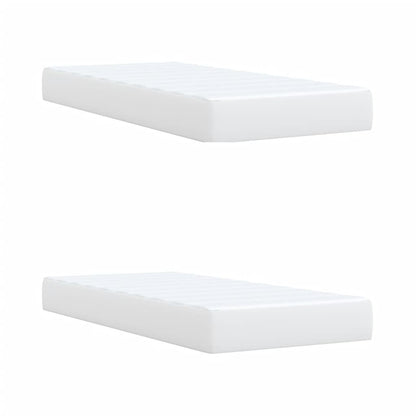 Boxspring met matras kunstleer wit 200x200 cm