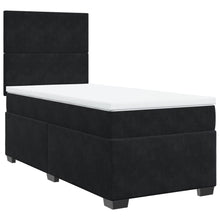 Boxspring met matras fluweel zwart 80x200 cm