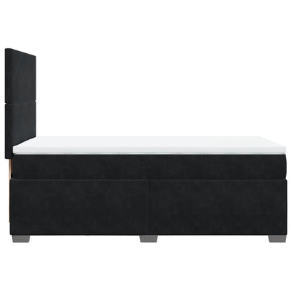 Boxspring met matras fluweel zwart 80x200 cm
