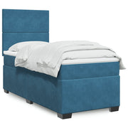 Boxspring bed 80x200 cm fluweel blauw