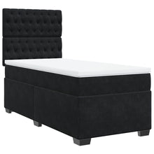 Boxspring met matras fluweel zwart 80x200 cm