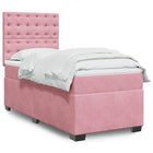 Boxspring met matras 80x200 cm roze fluweel