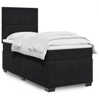 Boxspring met matras 90x190 cm zwart fluweel
