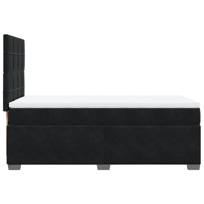Boxspring met matras fluweel zwart 90x190 cm