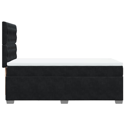 Boxspring met matras fluweel zwart 90x190 cm