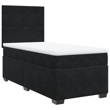 Boxspring met matras fluweel zwart 100x200 cm