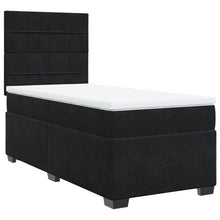 Boxspring met matras fluweel zwart 100x200 cm