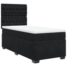 Boxspring met matras fluweel zwart 100x200 cm