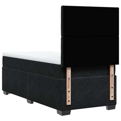 Boxspring met matras fluweel zwart 100x200 cm