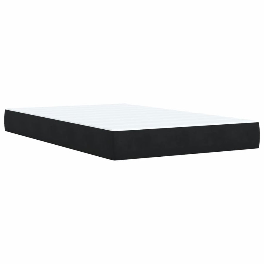 Boxspring met matras fluweel zwart 120x190 cm