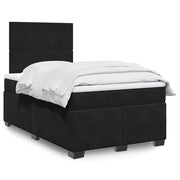 Boxspring met matras 120x190 cm zwart fluweel