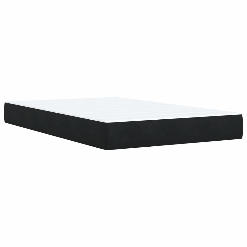 Boxspring met matras fluweel zwart 120x190 cm