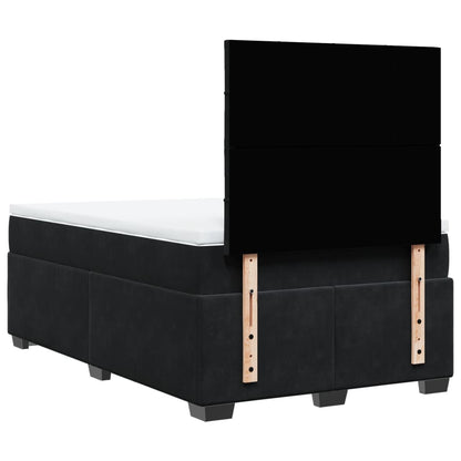 Boxspring met matras fluweel zwart 120x190 cm