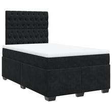 Boxspring met matras fluweel zwart 120x190 cm