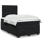 Boxspring met matras 120x190 cm zwart fluweel
