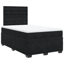 Boxspring met matras fluweel zwart 120x190 cm