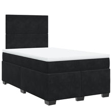 Boxspring met matras fluweel zwart 120x200 cm
