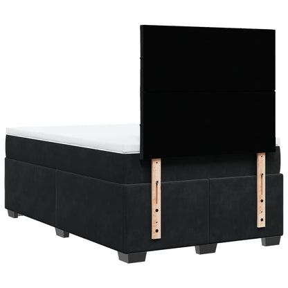 Boxspring met matras fluweel zwart 120x200 cm