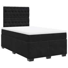 Boxspring met matras fluweel zwart 120x200 cm
