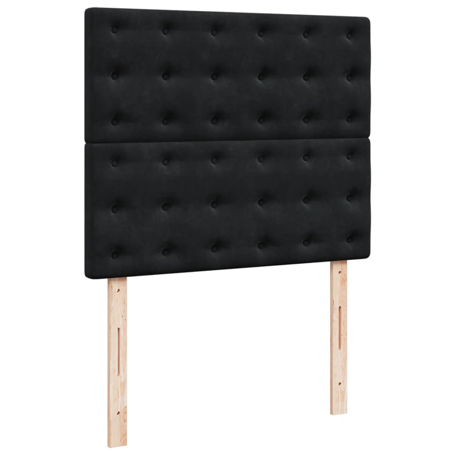 Boxspring met matras fluweel zwart 120x200 cm