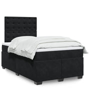 Boxspring met matras 120x200 cm zwart fluweel