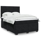 Boxspring met matras 140x200 cm zwart fluweel