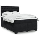 Boxspring met matras 140x200 cm zwart fluweel