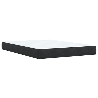Boxspring met matras fluweel zwart 140x200 cm