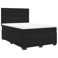 Boxspring met matras fluweel zwart 160x200 cm