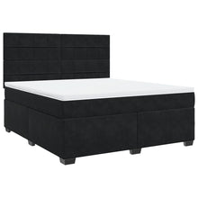 Boxspring met matras fluweel zwart 180x200 cm