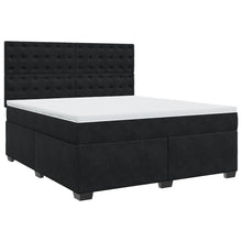 Boxspring met matras fluweel zwart 180x200 cm
