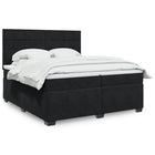 Boxspring met matras 200x200 cm zwart fluweel